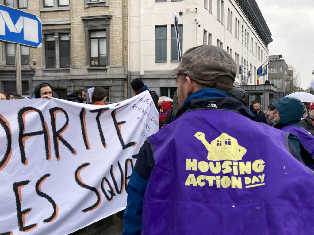 Over 300 people attend right to housing protest in Brussels on Sunday