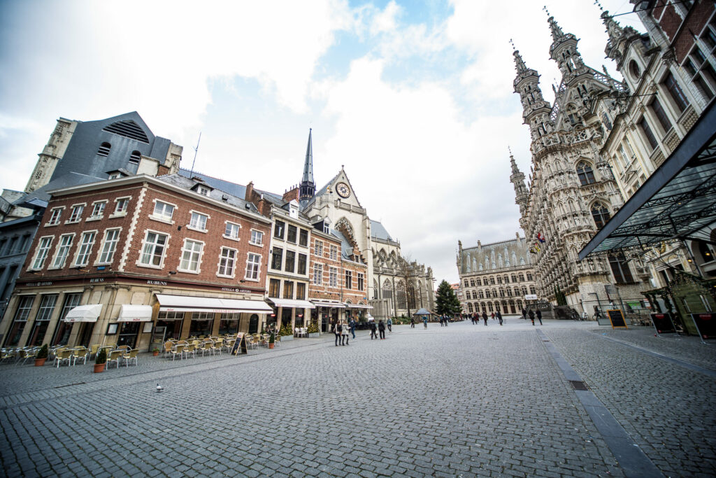 Leuven Car-Free Sunday allows participants to picnic in the middle of the street