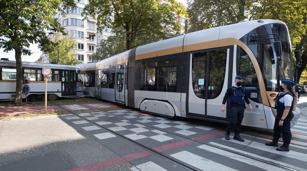 Brussels tram derailed on Monday evening