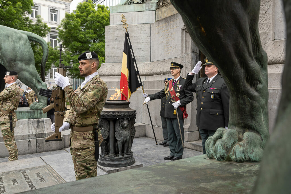 Veterans honoured at the Colonne du Congrès in Brussels