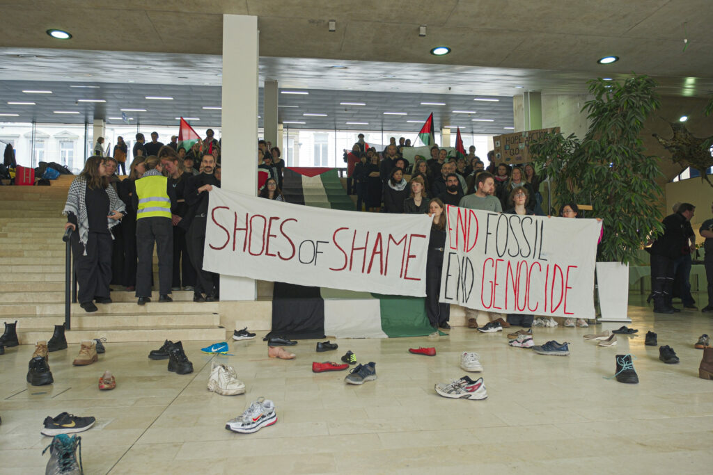 Pro-Palestine and climate activists occupy University of Ghent campus