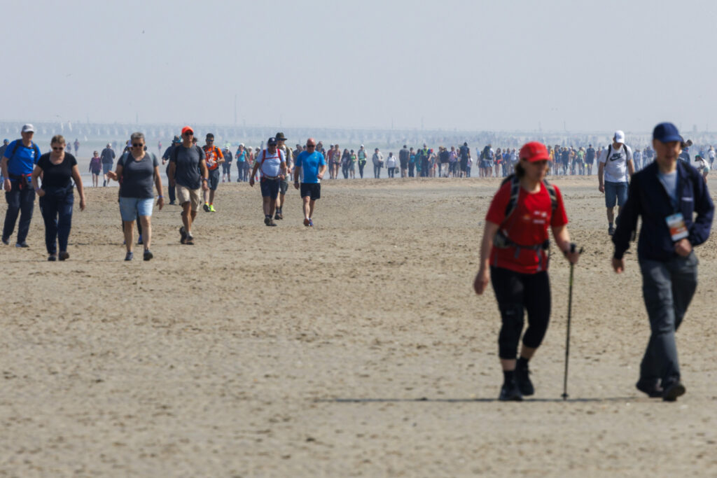 Over 7,000 participants at Belgian Coast Walk, including Queen Mathilde