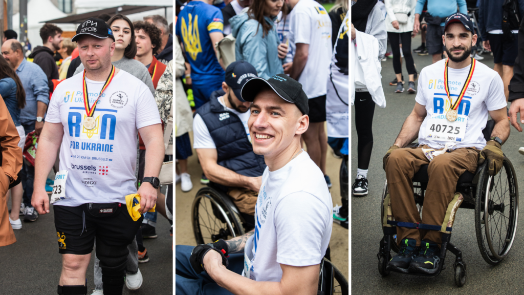 The disabled Ukrainian war veterans who took part in the Brussels 20 km