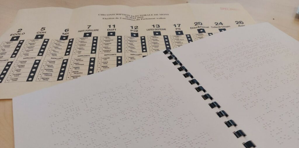 Two electoral districts will trial Braille voting for blind people