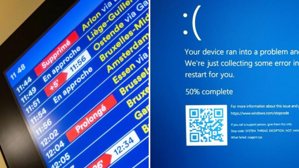 Global computer outage: Problems at Brussels Airport and SNCB