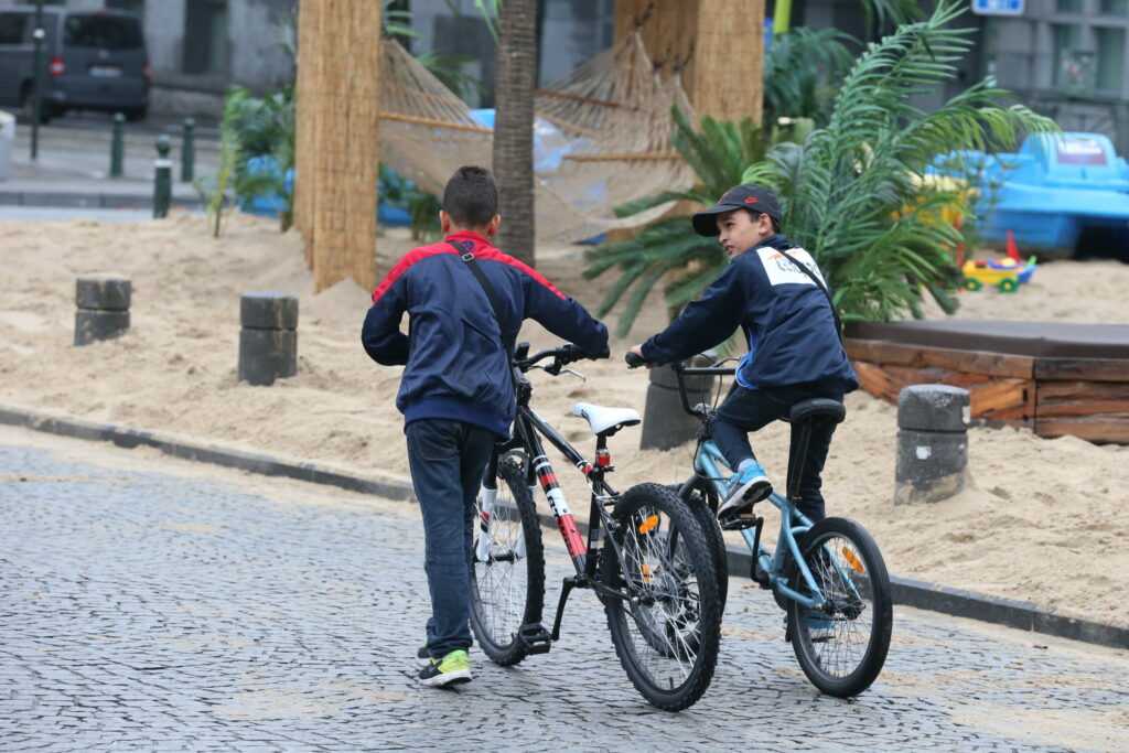 Helmets and visibility vests are essential for cycling to school safely