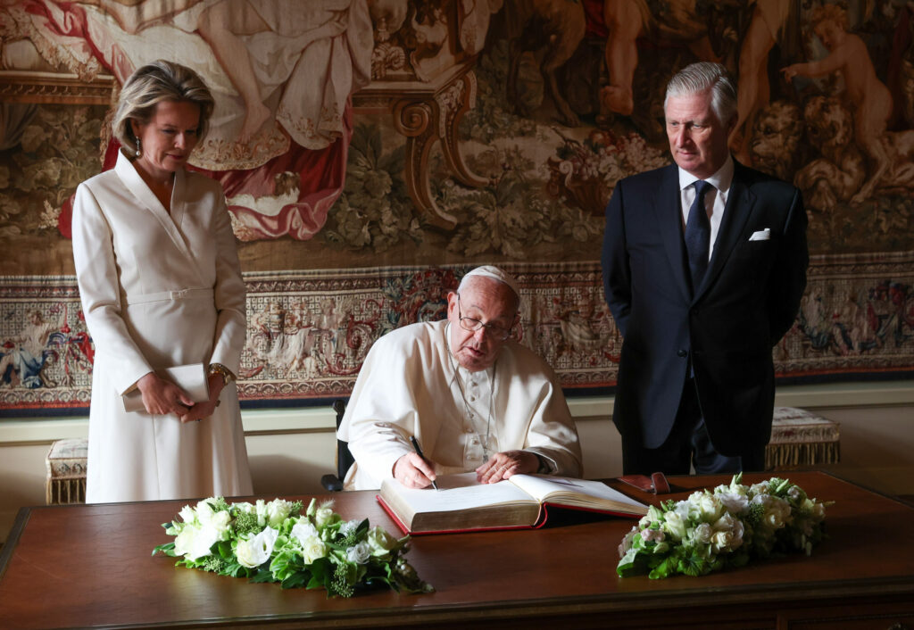 Catholic Church 'must be ashamed and ask forgiveness,' says Pope in Brussels