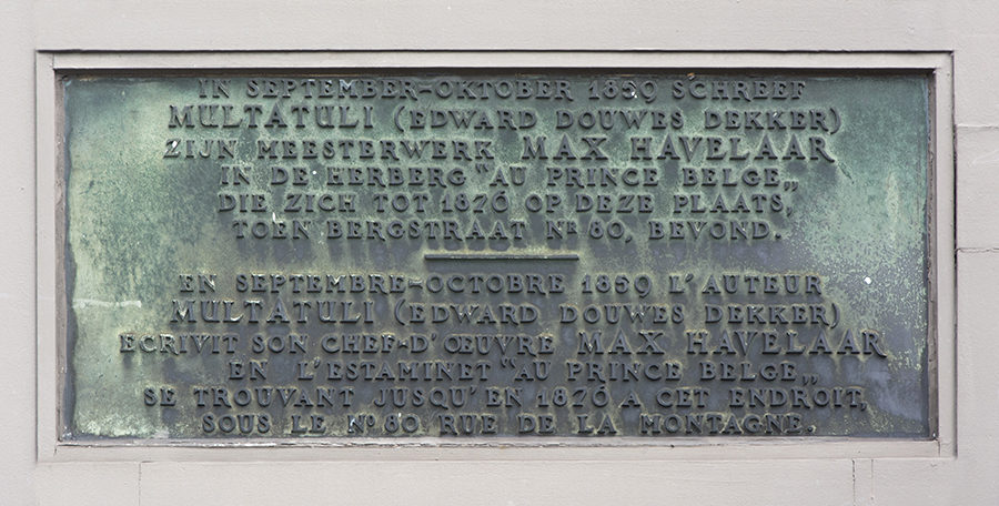 Hidden Belgium: Multatuli plaque