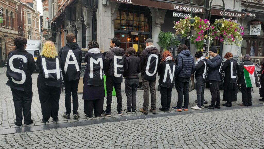 'Shame on KUL': Pro-Palestine activists protest during university opening procession