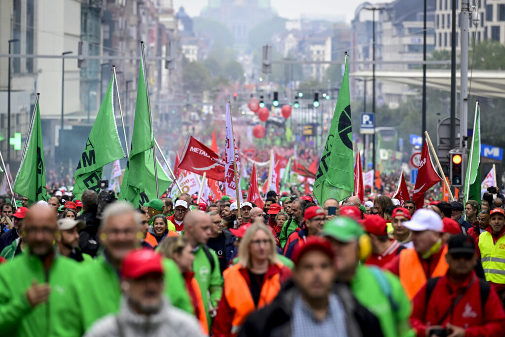 'Soon there won't be anything left': Thousands march to save Belgian industry