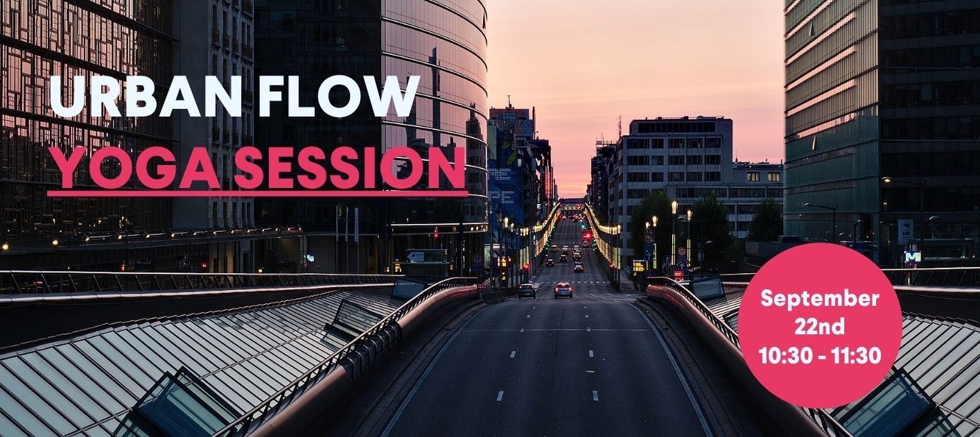 Urban Flow yoga session this Car-Free Sunday