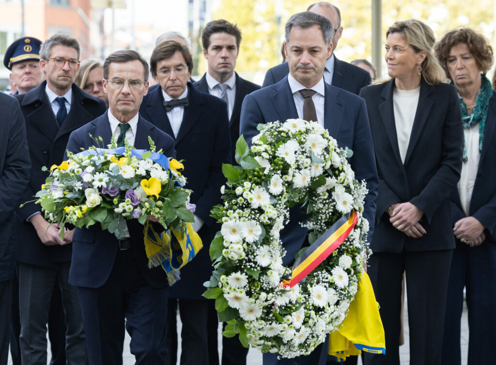 Brussels marks one year since terror attacks which killed two Swedish football fans