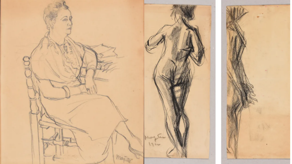 Two Magritte sketches to go under the hammer in Brussels