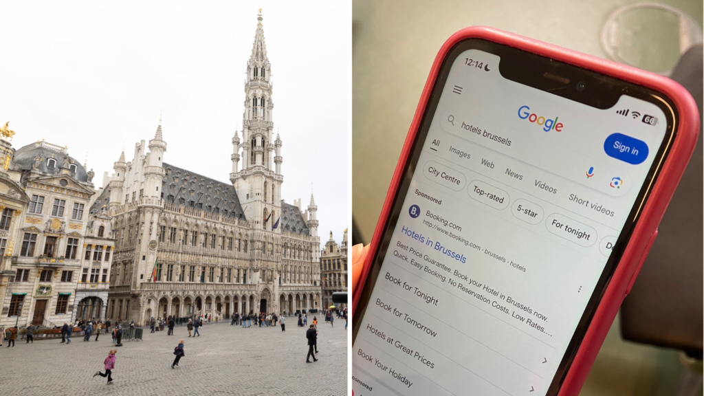 Changes to Google Search results for hotels in Belgium