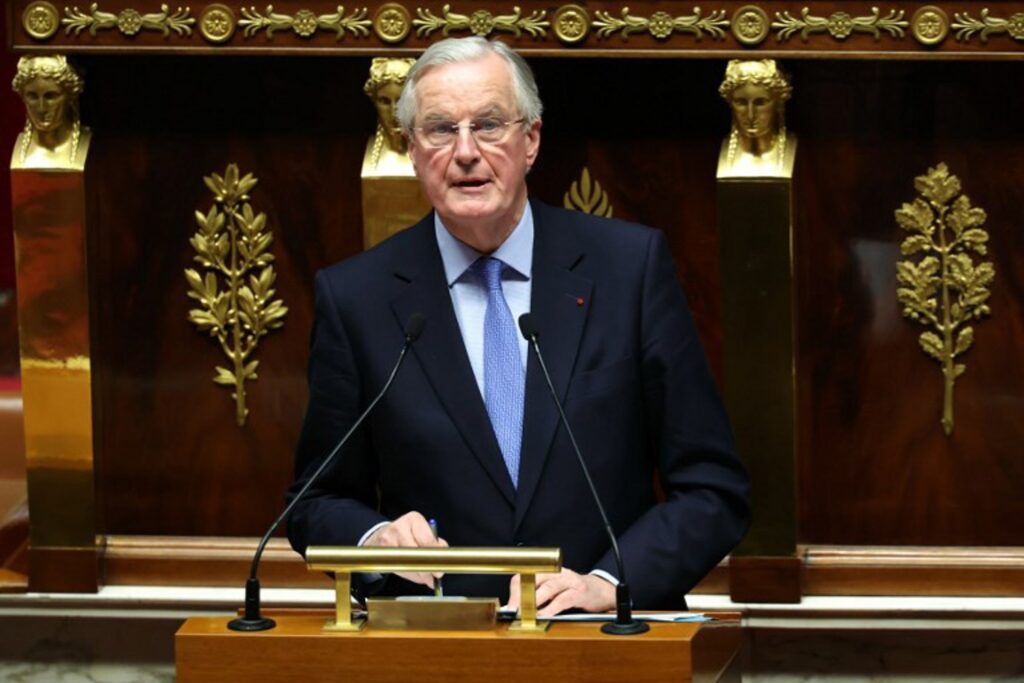 Barnier leaves Elysée after hour-long meeting with Macron