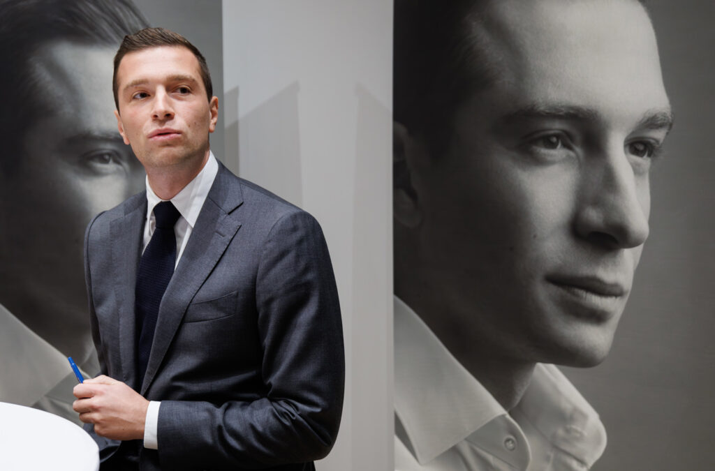 French far-right party leader Bardella gets egg on his head