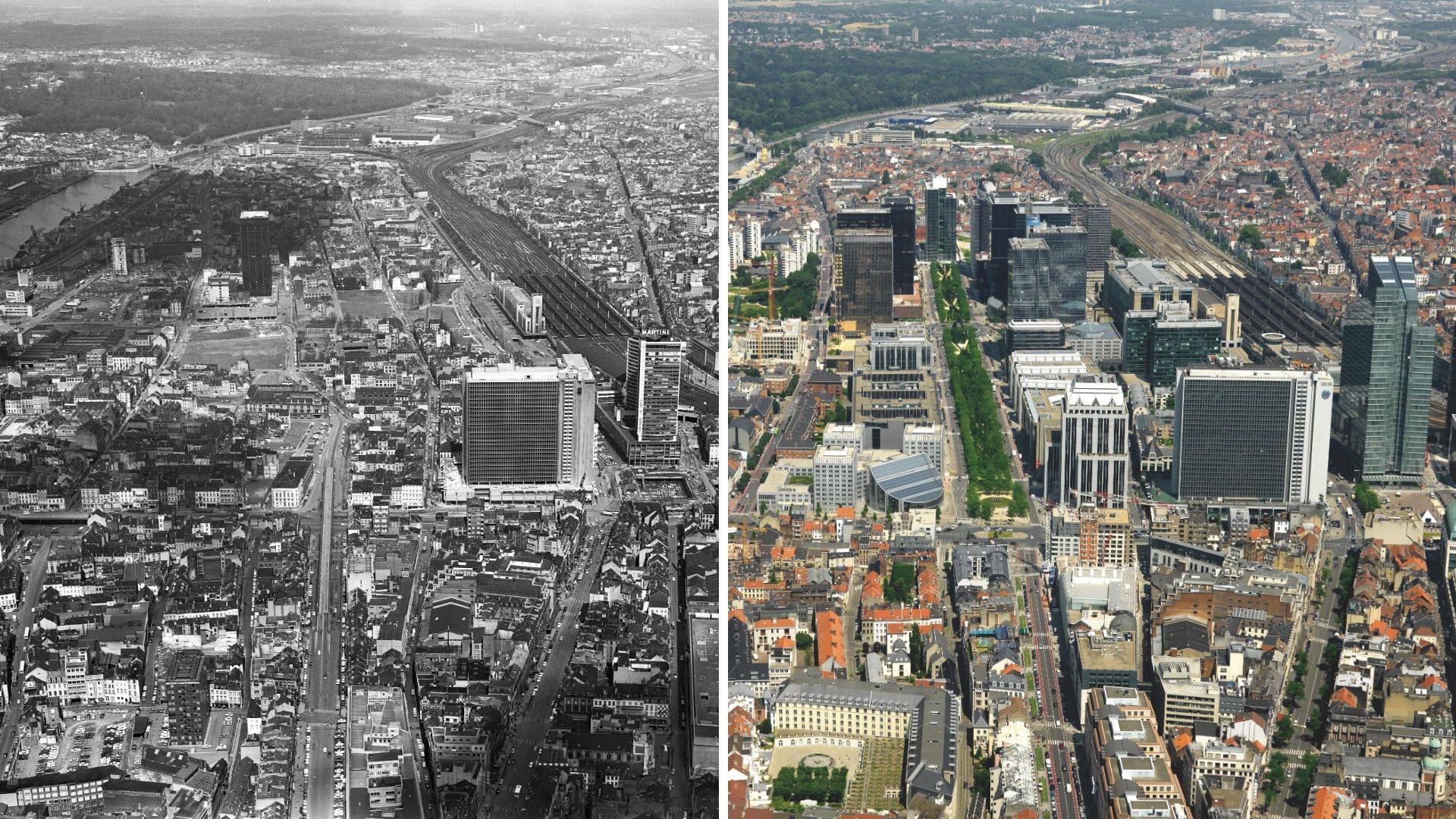 Brussels by air: How the city changed in 40 years