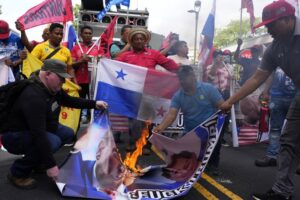 Panamanians protest against threat by Trump to take over canal