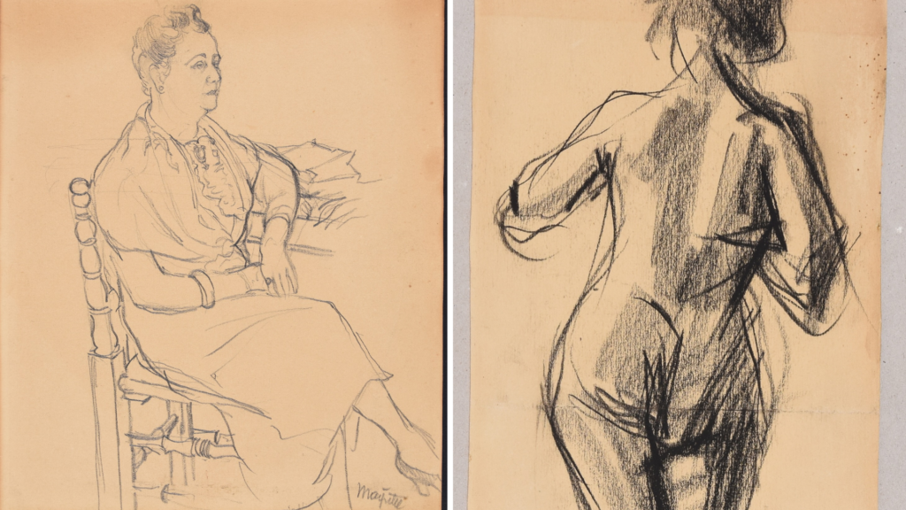 Two Magritte drawings sold at auction for over €30,000