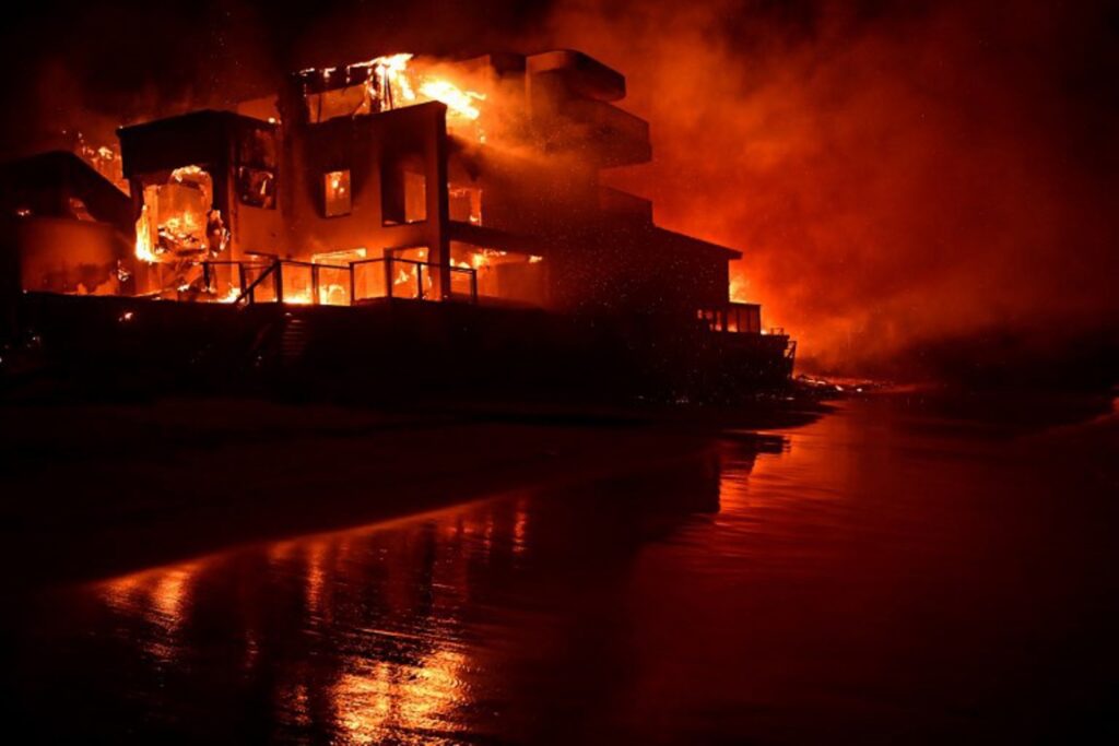 Hollywood houses burn down as California wildfires engulf LA