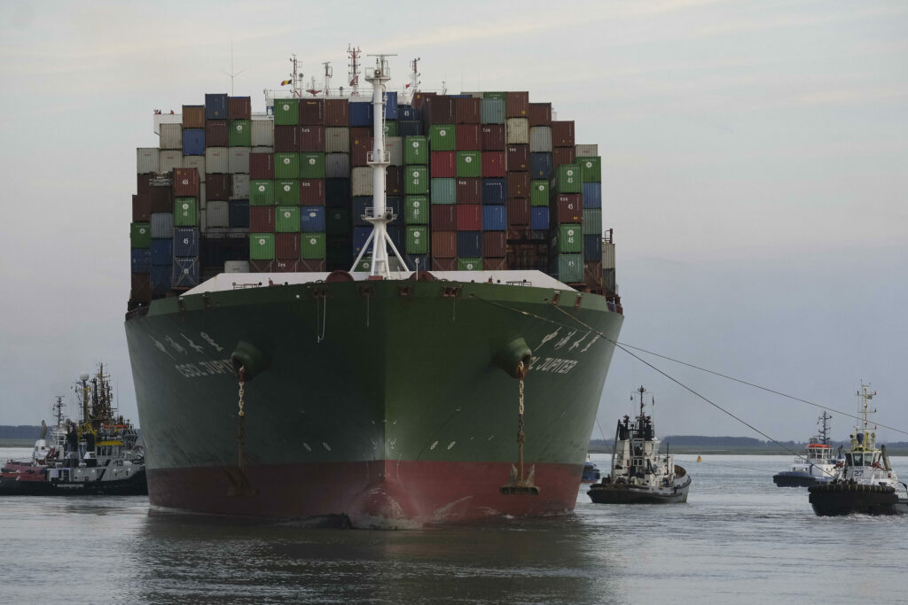 Ship catches fire after leaving Port of Antwerp