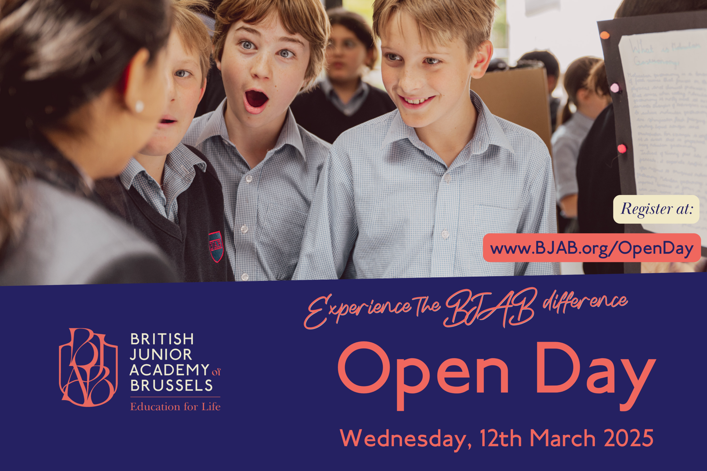 Open Day at BJAB on Wednesday, 12th March