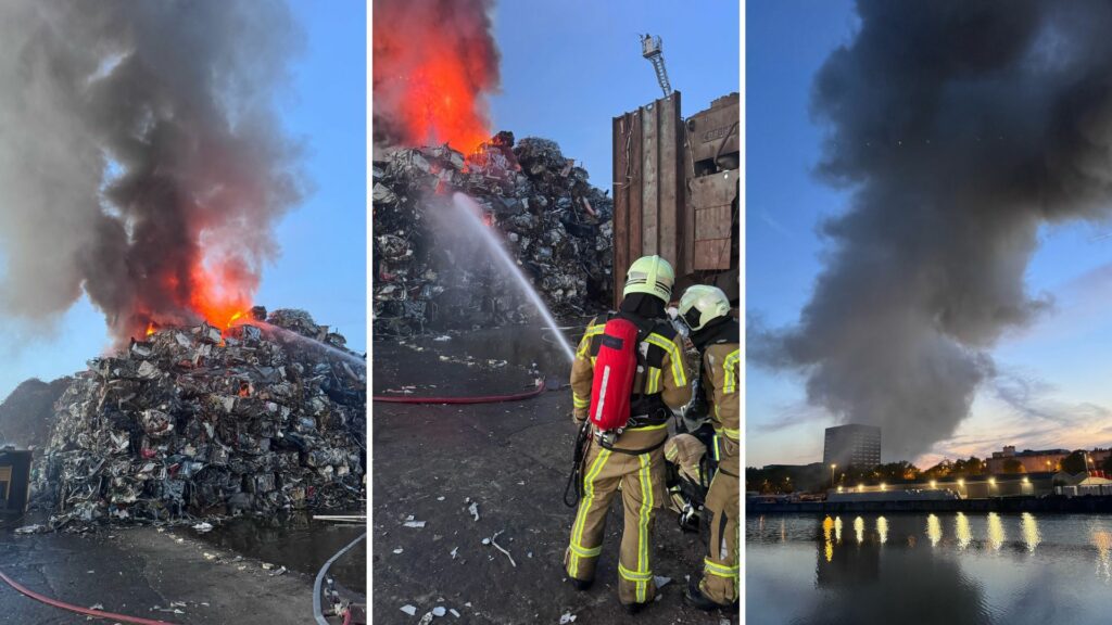 Major fire at metal recycling company in Brussels