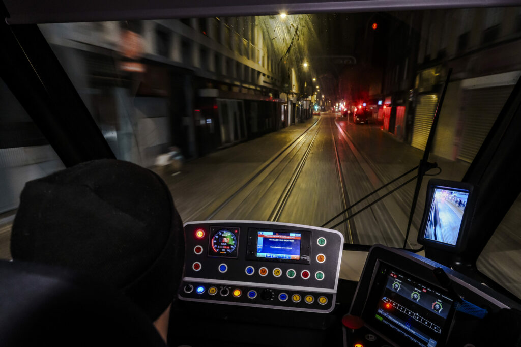 Historic moment: Liège tram leaves station on Monday