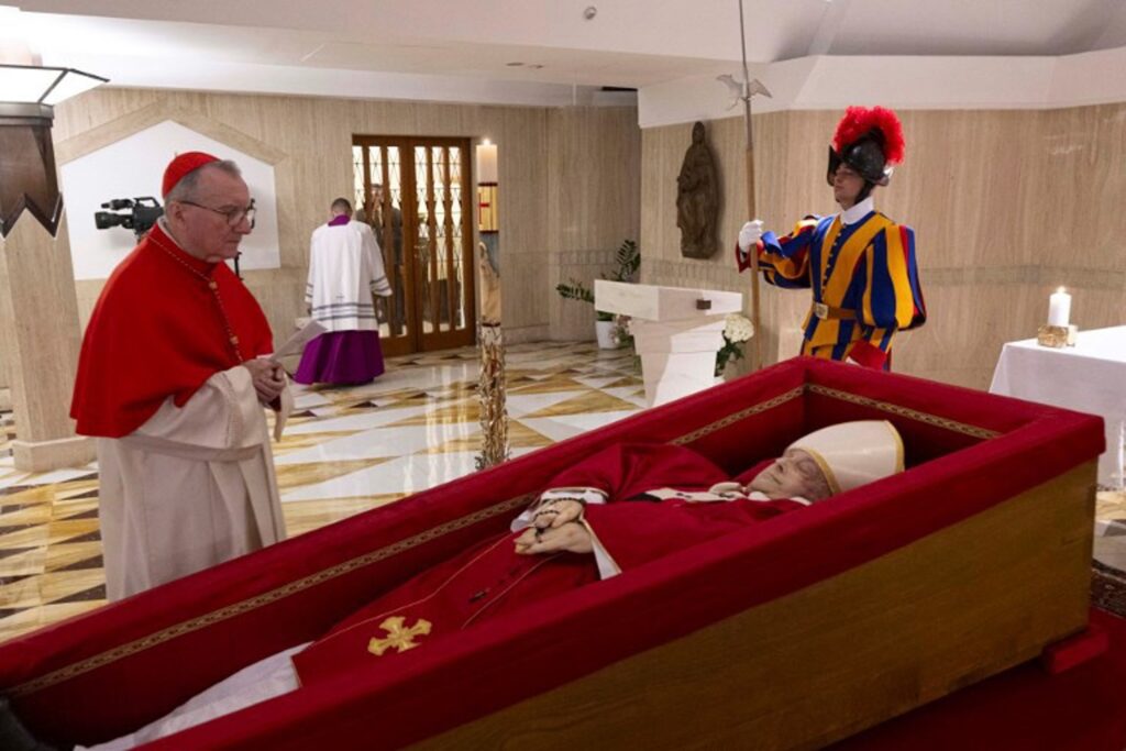 Vatican shares first images of Pope lying-in-state