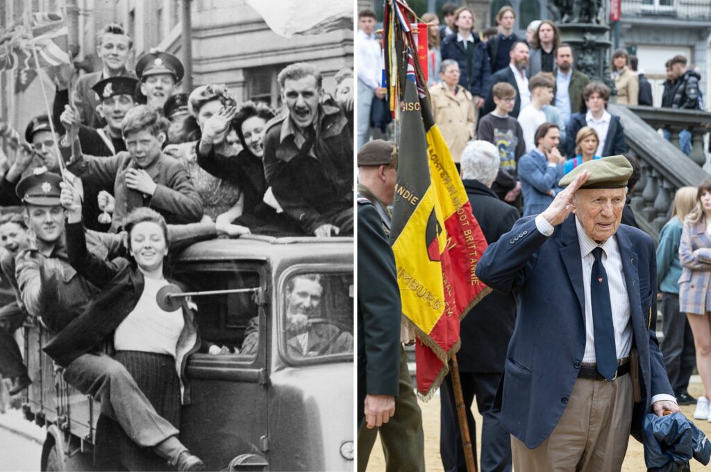 How is the 80th anniversary of VE Day being marked in Belgium?