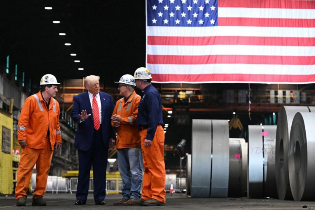 Trump wants to double import tariff on steel to 50%