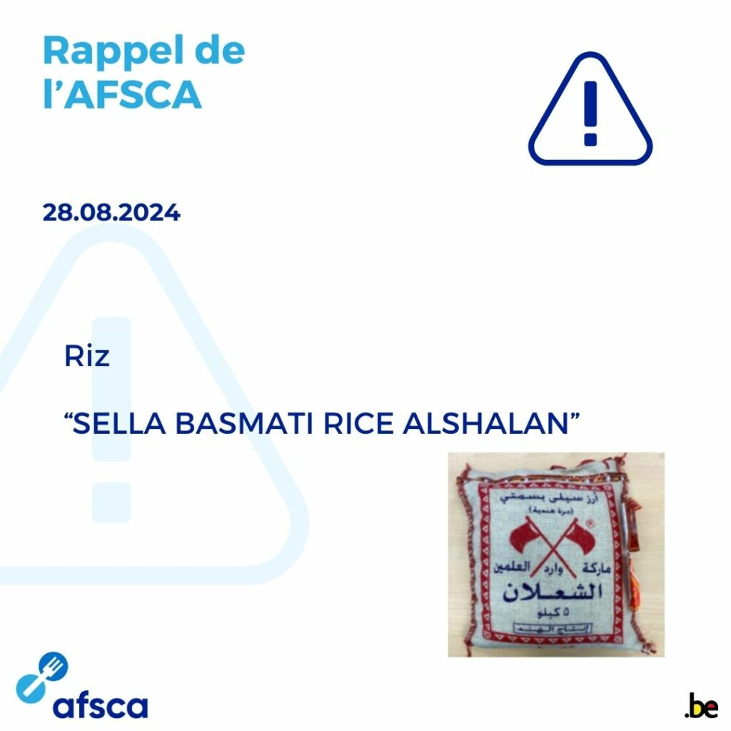 Recall of Al Shalan Sella Mazza Indian brand basmati rice