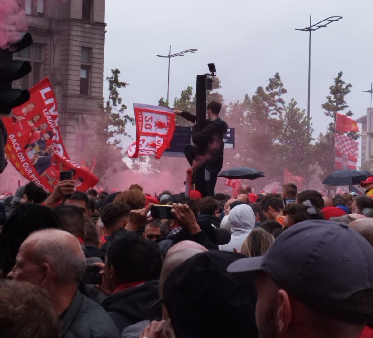 Crowds in Liverpool