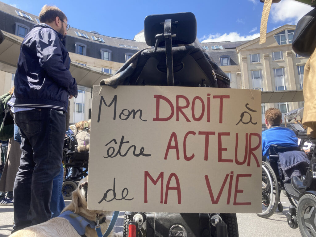 Beneficiaries protest against decision to scrap personal assistance mechanism