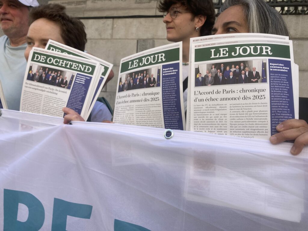 'Fries unaffordable': Climate protestors distribute 'tomorrow's front pages' in big stations