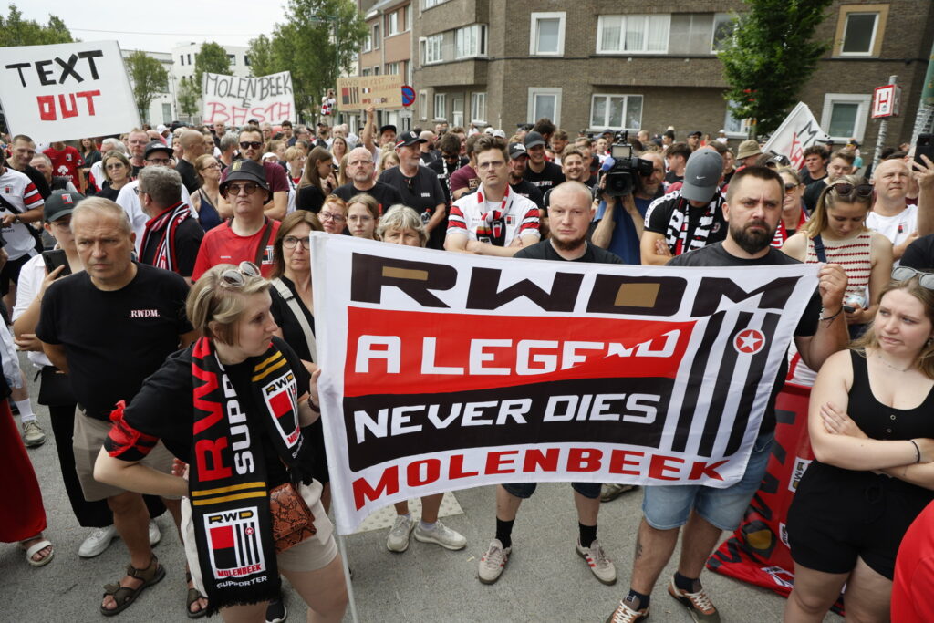 Nearly 400 demonstrate against football club name change