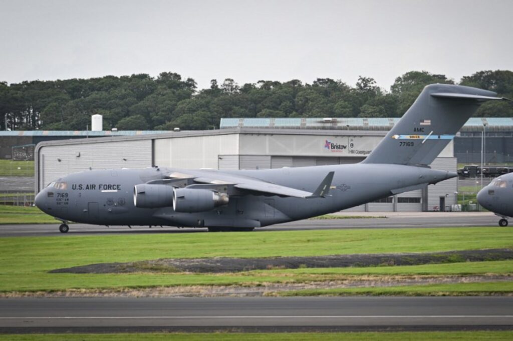 Donald Trump arrives in Scotland for five-day visit