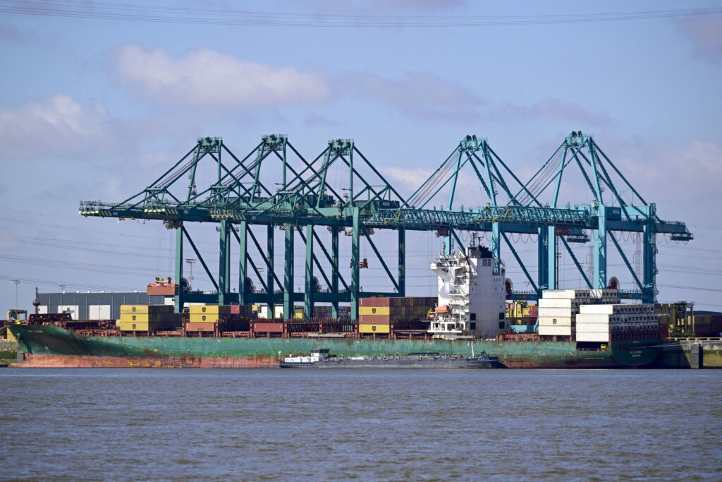 Belgian port 'turned into giant car park’ as Trump tariffs start to bite