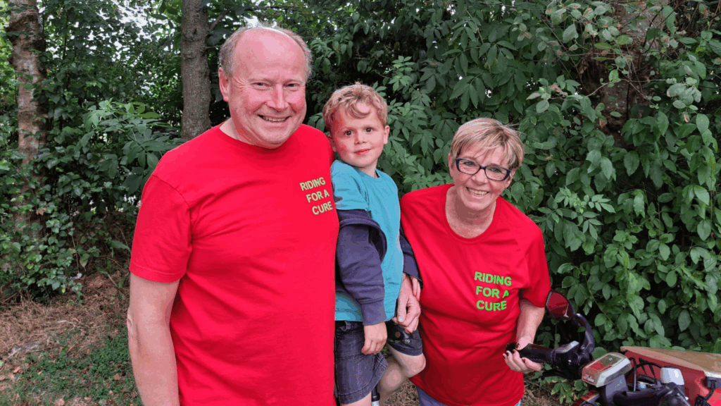 Grandad back on his bike to raise funds for sick grandson