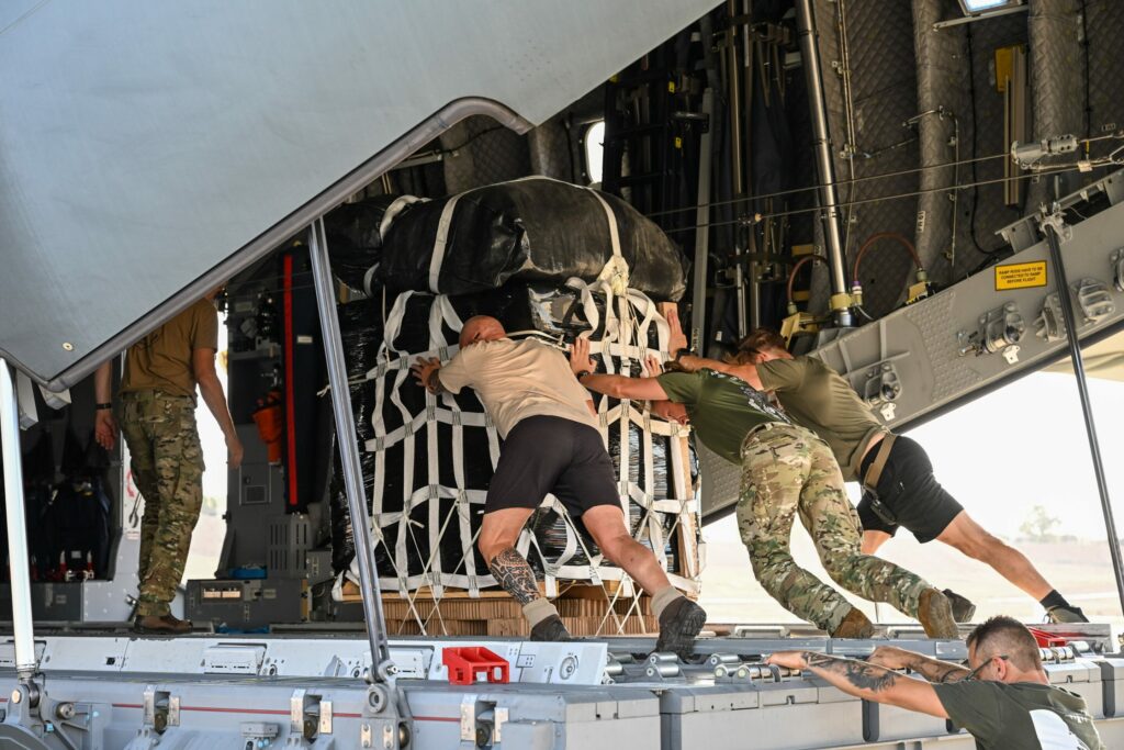 Belgium buys disposable parachutes for humanitarian aid drops