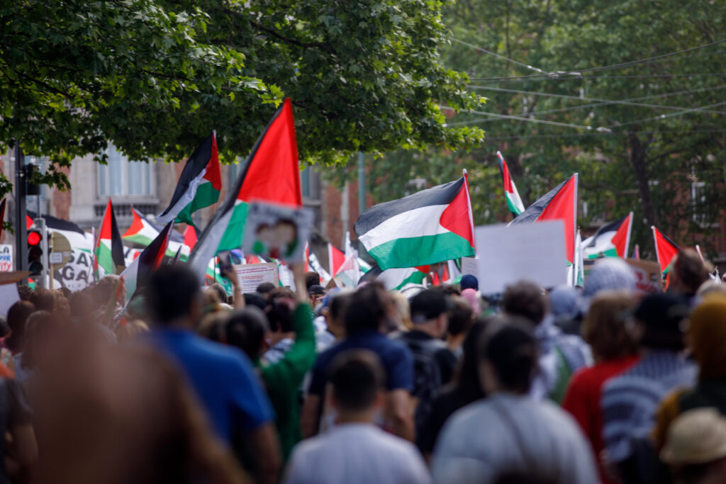 'Red card' demonstration against Israel on 7 September in Brussels