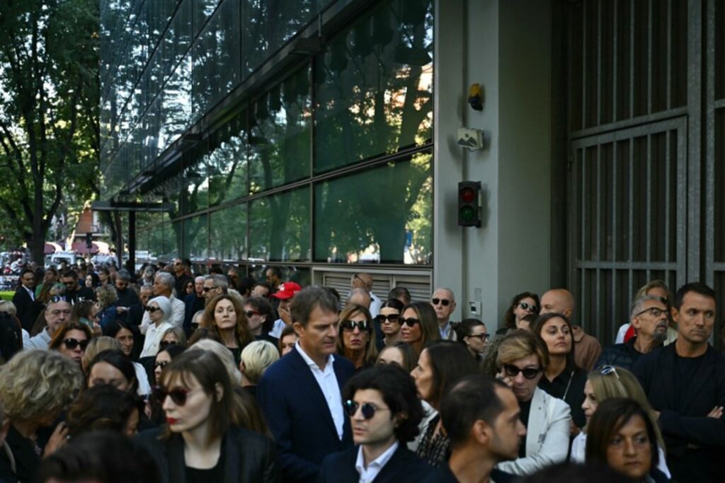 Giorgio Armani lies in state in Milan as public pays tribute