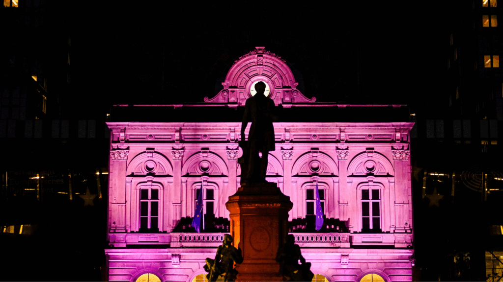 European Parliament turned pink for Breast Cancer Awareness Month