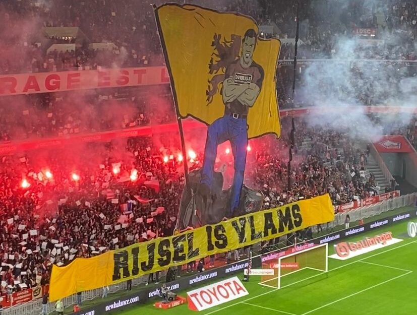 'Rijsel is vlams': Lille fans display controversial Flemish flag during French football match