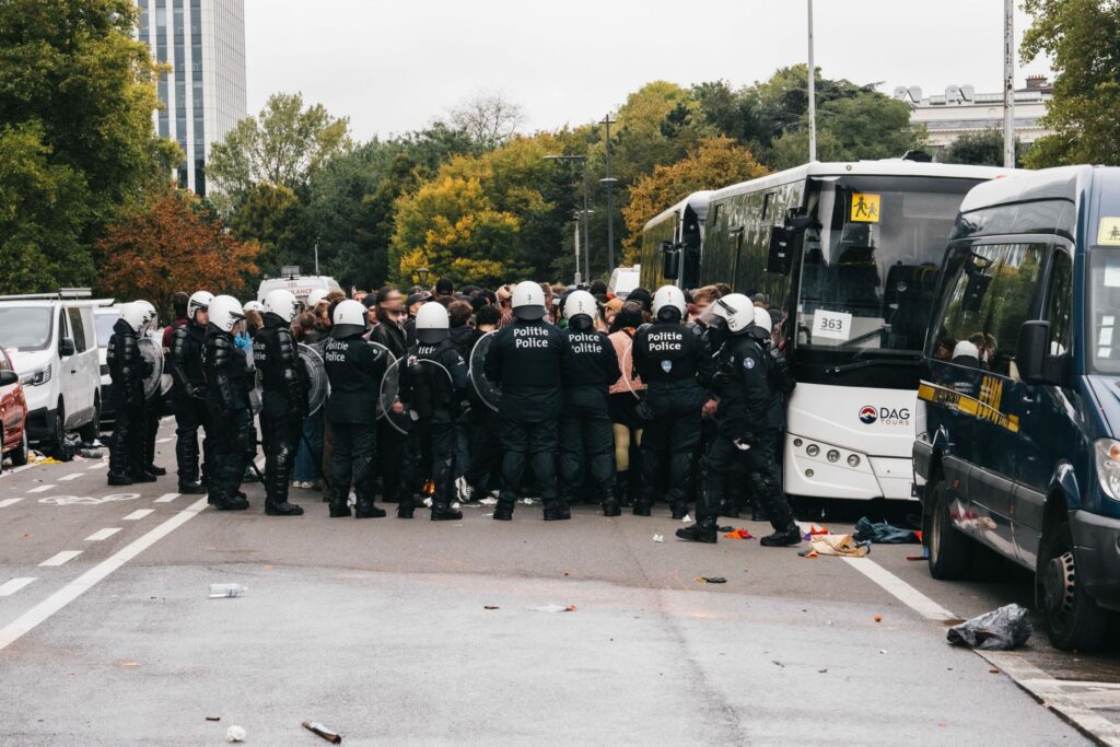 Five people arrested after riots on sidelines of national strike in Brussels
