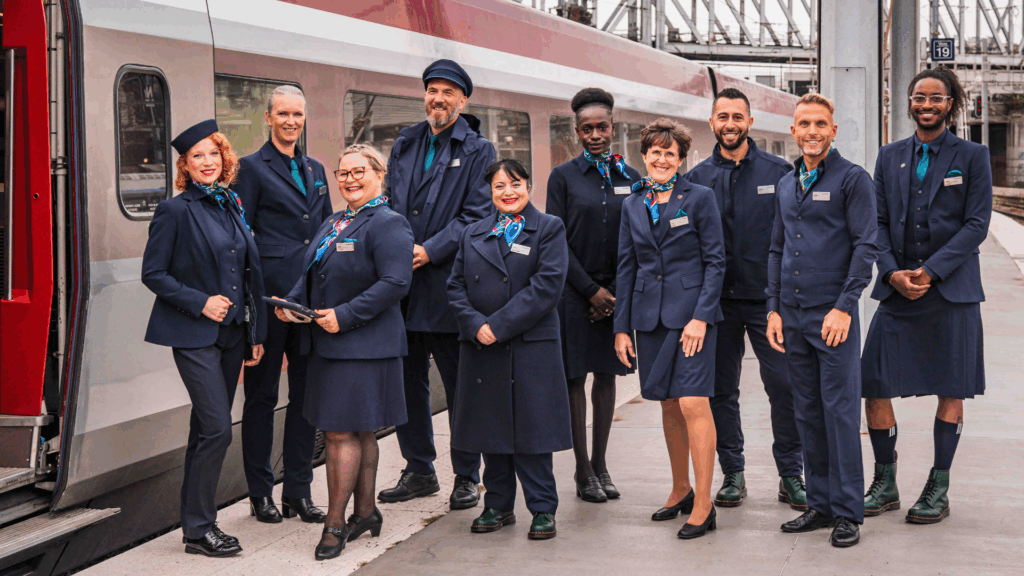 Eurostar's new gender-neutral uniform includes a subtle nod to Belgian culture