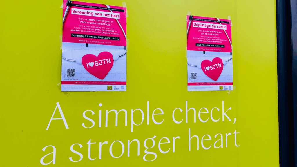 Free heart disease screenings in markets and metro stations in Brussels