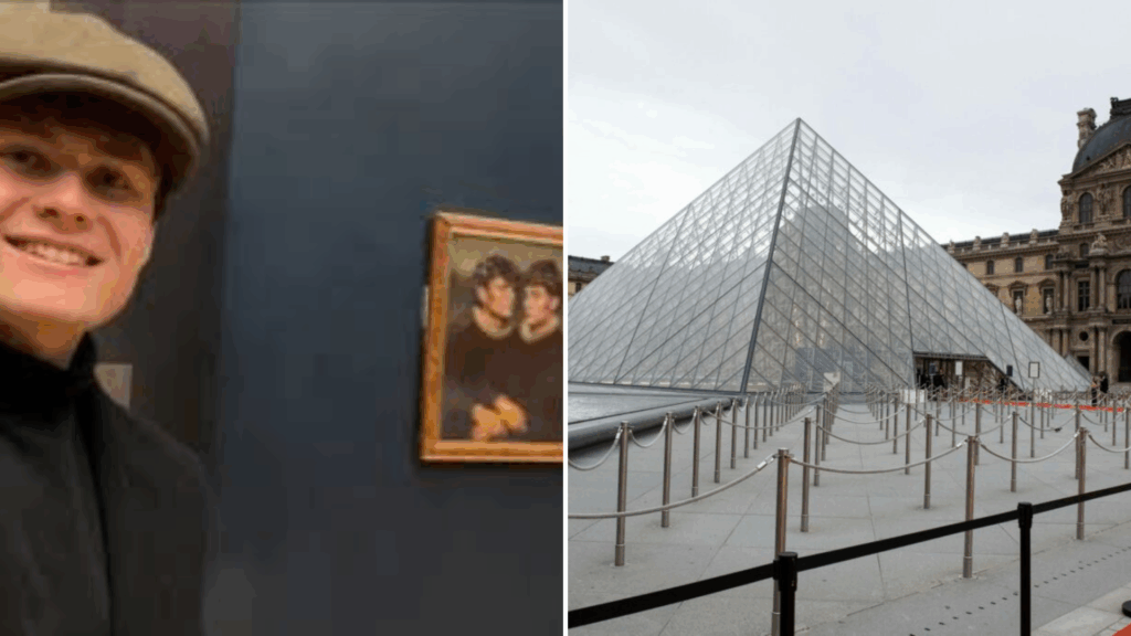 Belgian pranksters bypass Louvre security to hang their artwork near Mona Lisa