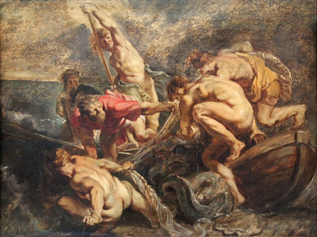 Rubens' work 'The Miraculous Catch of Fish' is joined by modern painting in Mechelen