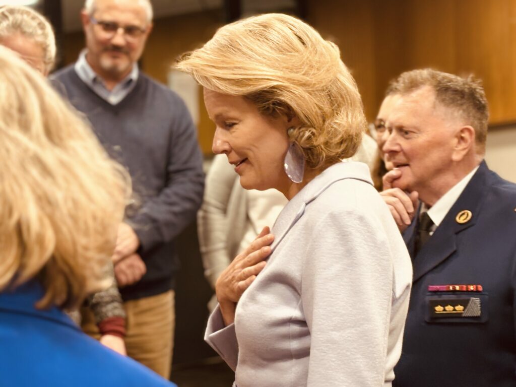 Queen Mathilde visits Brussels police unit as sexual assaults figures soar